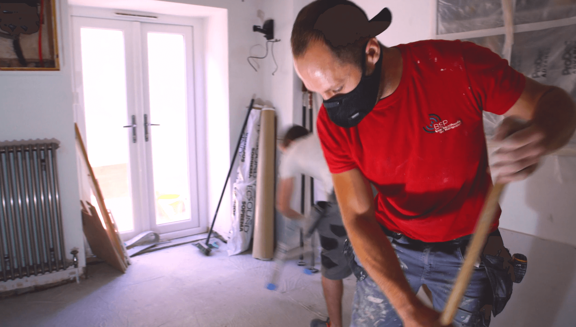 bristol soundproofing sweeping floor