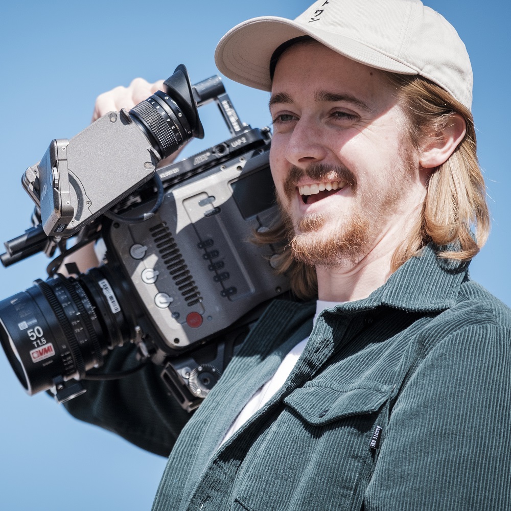 Dan holding a video camera