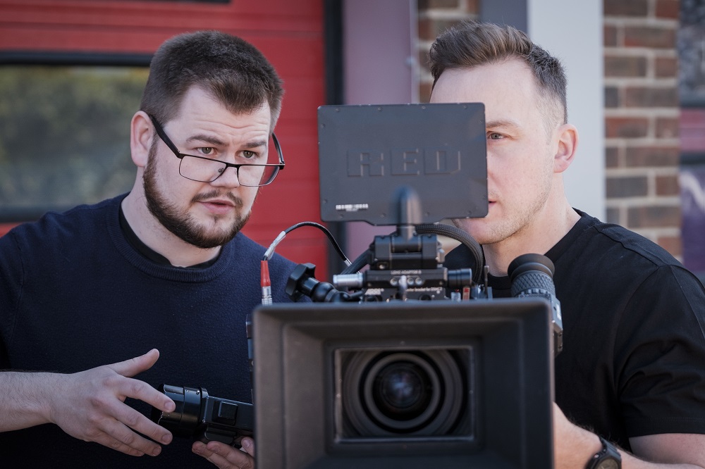 The Life Media UK team filming at a video shoot