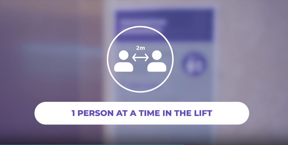 1 person at a time in the lift