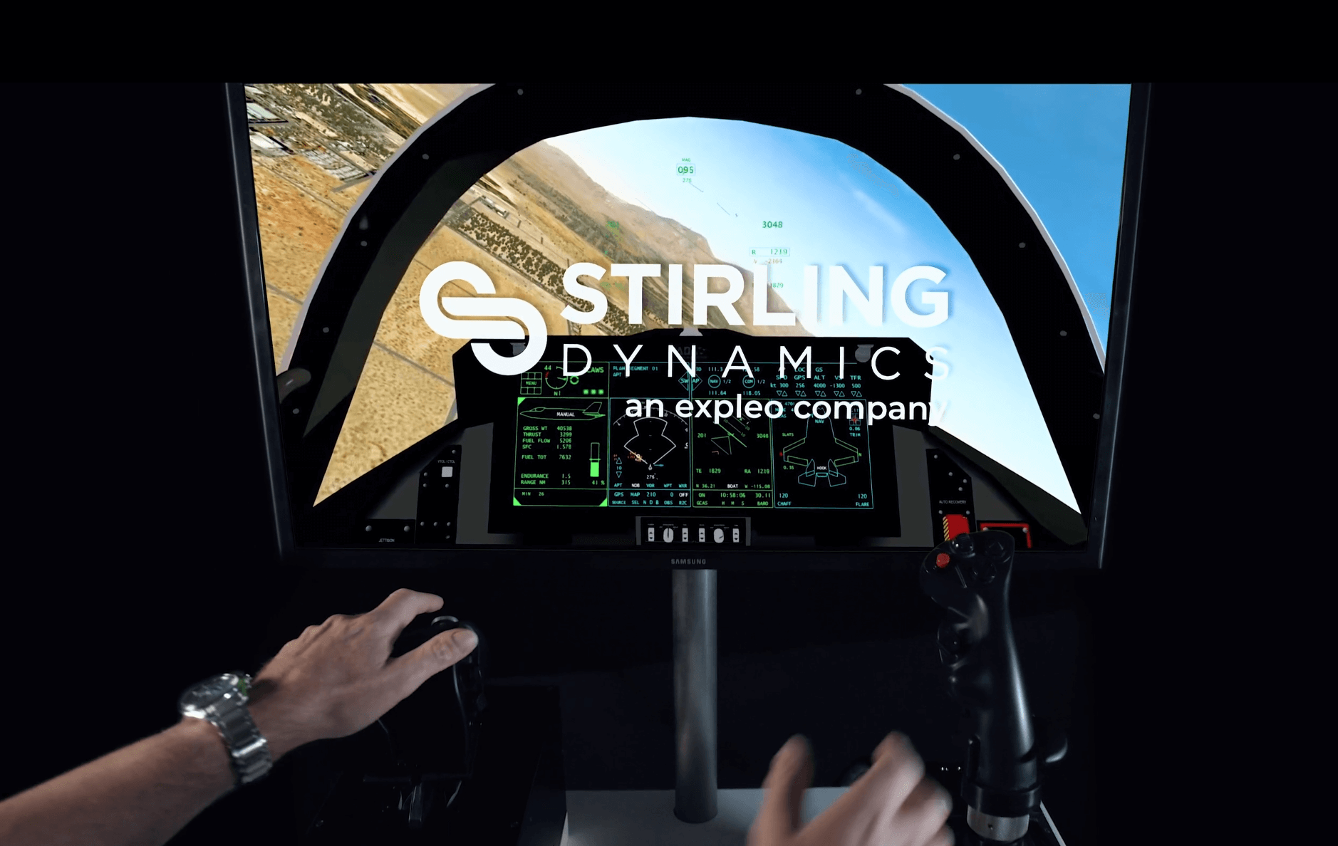 using a flight simulator for a tech video