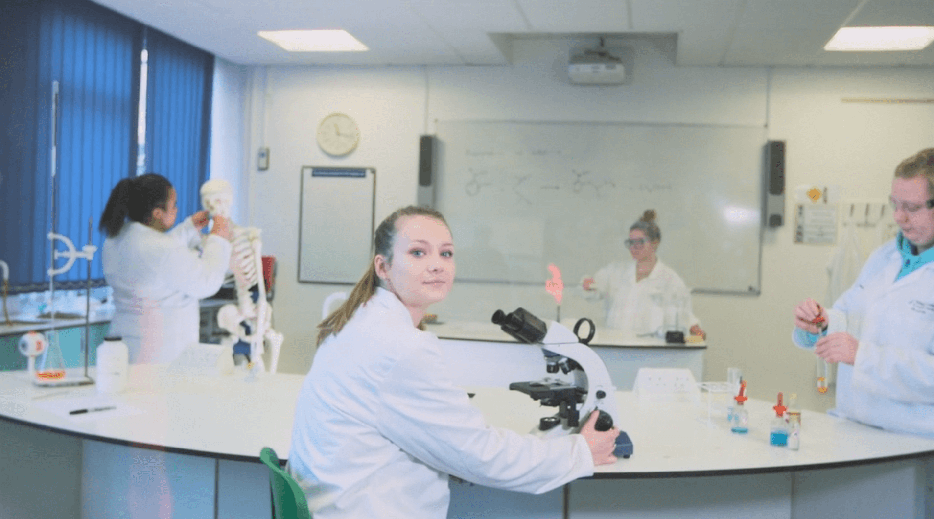 science lab at a college