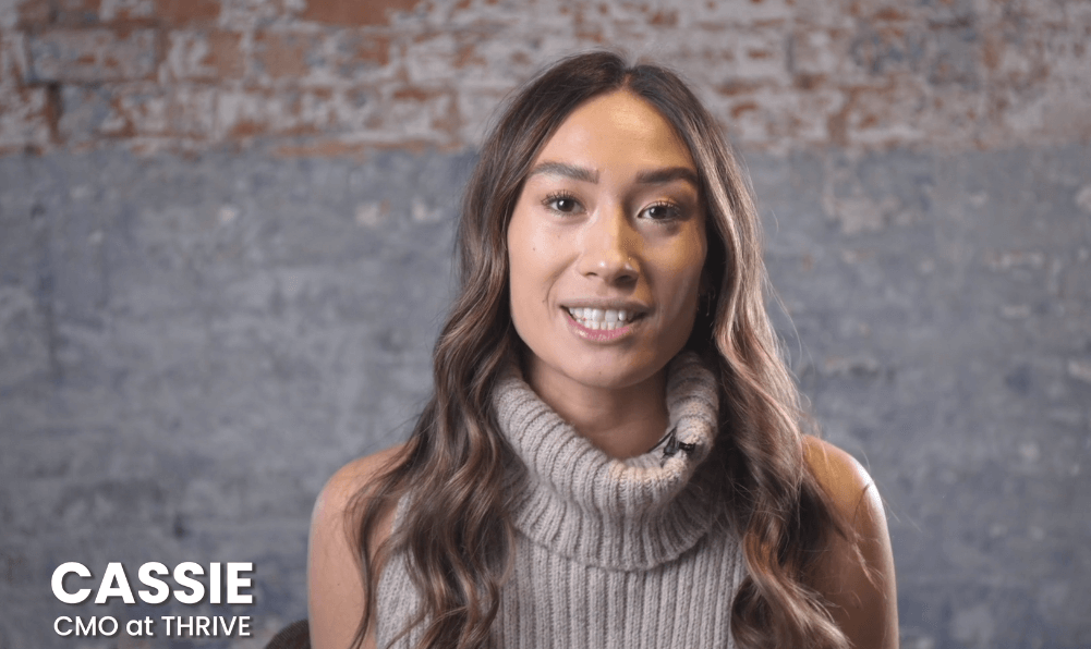 cassie from thrive in testimonial video